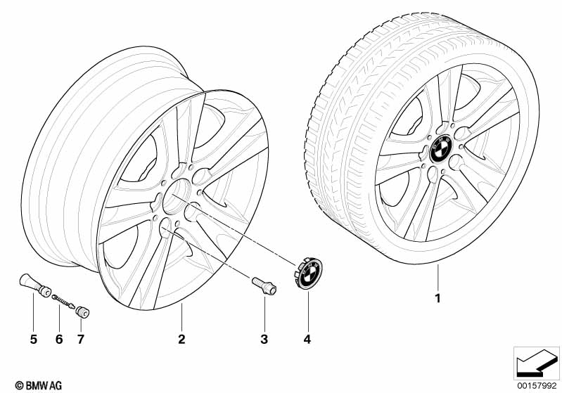 BMW LA wheel/double spoke 222