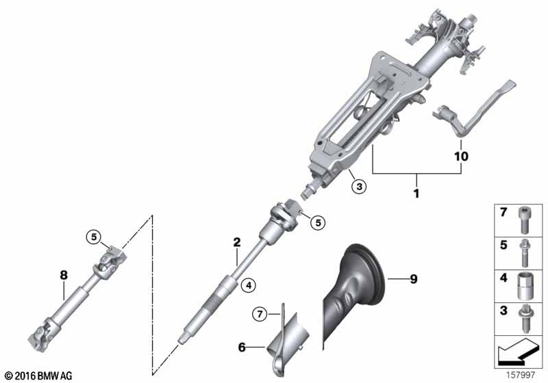 Steering column, manual / steering shaft