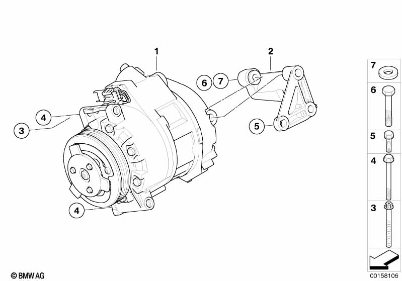 Genuine BMW 64529185146 E70 E71 Rp A/C Compressor M57N2 (Inc. X5) | ML Performance UK Car Parts