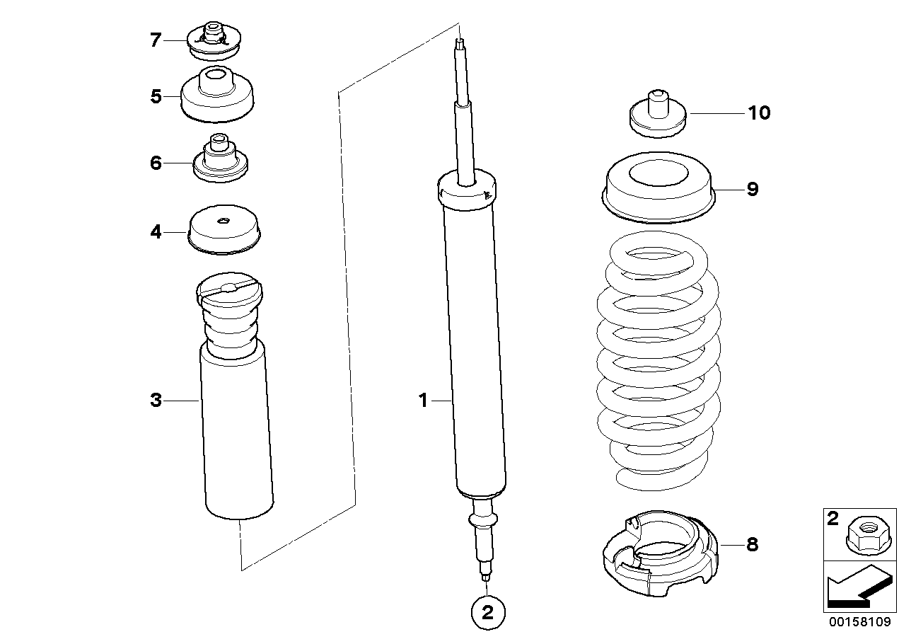 Genuine BMW 33536764419 F30 F83 F22 Spring Pad Upper (Inc. 435dX, 430i & X1 28i) | ML Performance UK Car Parts