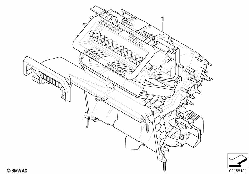 Genuine BMW 64119127180 E71 E70 E72 Empty Housing F Heater/Air Condit.Unit (Inc. X5 3.5d, X5 50iX & X6 M) | ML Performance EU Car Parts