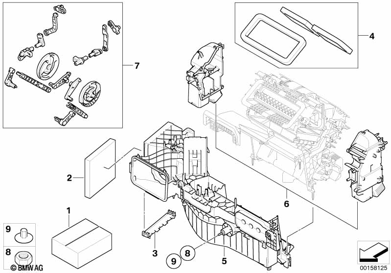 Genuine BMW 64119128860 F15 F16 Set Small Parts F Air Cond.Adjust.Lever (Inc. X5 & X6 40dX) | ML Performance EU Car Parts