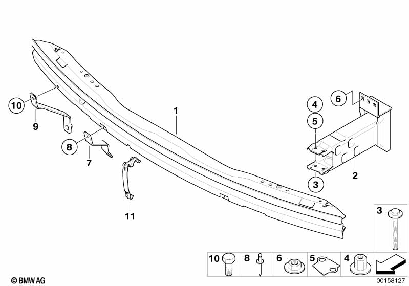 Genuine BMW 51113414743 E83 Bracket F Left Front Lateral Bumper M (Inc. X3) | ML Performance EU Car Parts