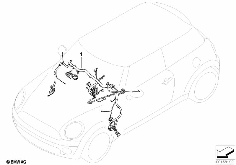Wiring harness, instrument panel