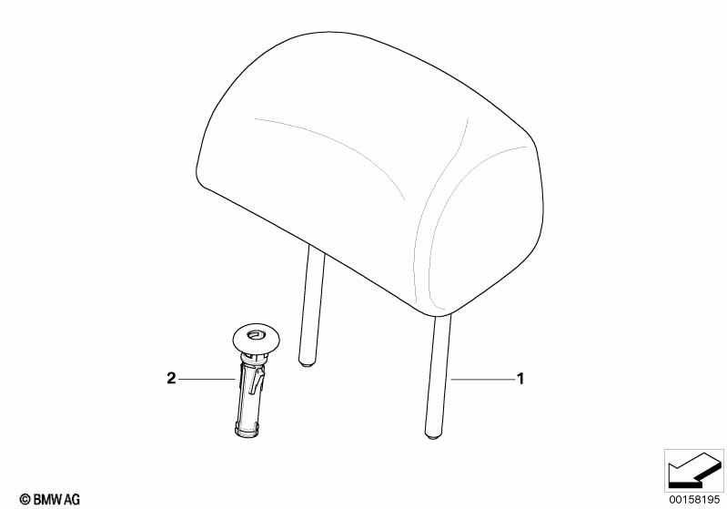 Genuine BMW 52207171137 E70 Headrest Leather TABAK (Inc. X5) | ML Performance EU Car Parts