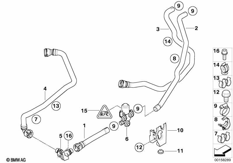 Genuine BMW 64216945269 E70 E71 Water Hose Inlet 2 (Inc. X5 3.0d & X6) | ML Performance EU Car Parts