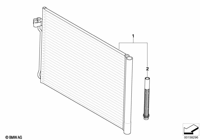 Genuine BMW 64509239944 E70 Condenser Air Conditioning With Drier (Inc. X6) | ML Performance UK Car Parts