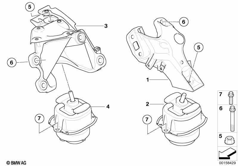 Genuine BMW 22116777262 E70 Complete Right Engine Support (Inc. X5 3.0si) | ML Performance UK Car Parts