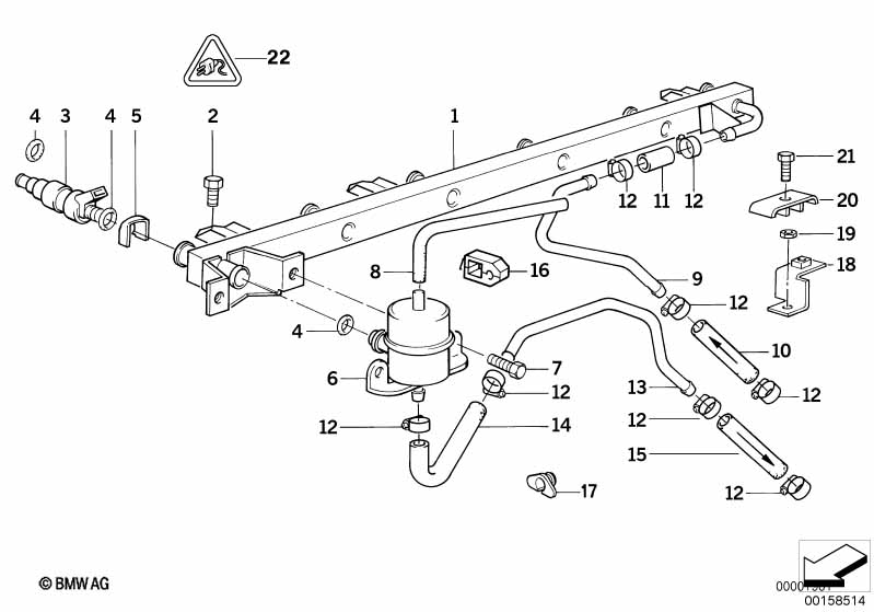 Genuine BMW 13311748689 E34 E32 Kit For Fuel Hose And Clamp FPM (Inc. 735iL) | ML Performance UK Car Parts