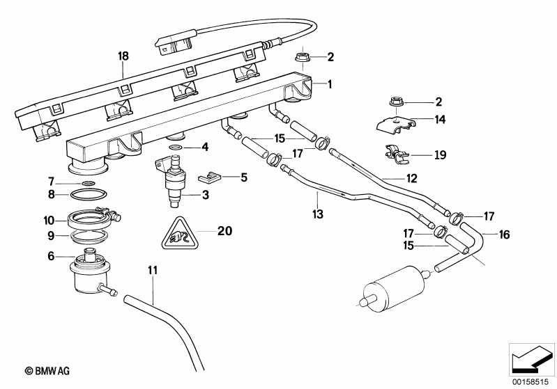 Valves/Pipes of fuel injection system