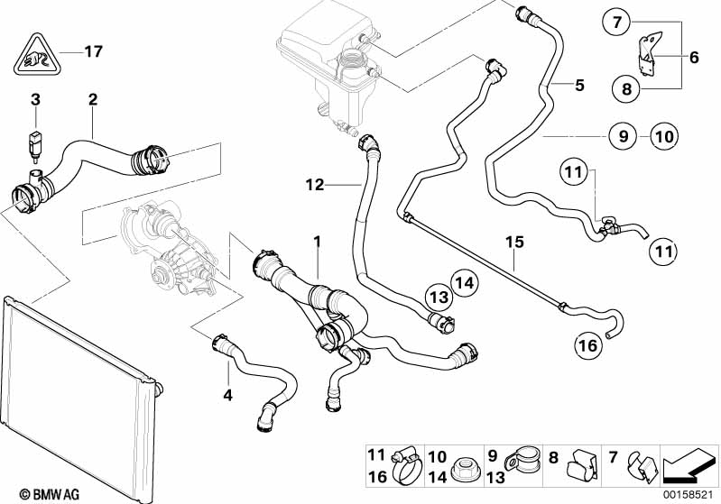 Genuine BMW 17127526616 E65 E67 E66 Return Hose (Inc. 760LiS, 760i & 760Li) | ML Performance UK Car Parts