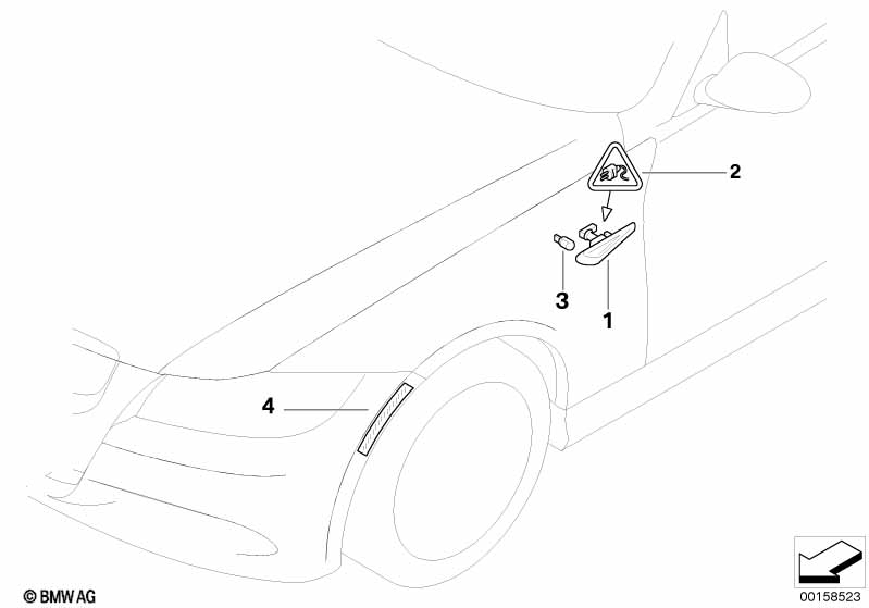 Additional turn indicator lamp