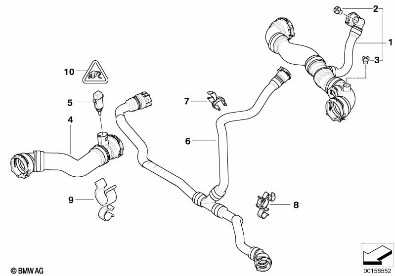 Genuine BMW 17123413802 E83 Hose Clamp (Inc. X3) | ML Performance EU Car Parts