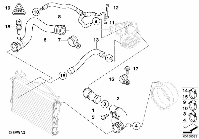 Genuine BMW 11537500709 E38 Water Hose (Inc. 750iLS) | ML Performance UK Car Parts