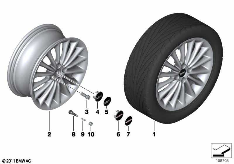 Llanta AL MINI Multi-Spoke 108