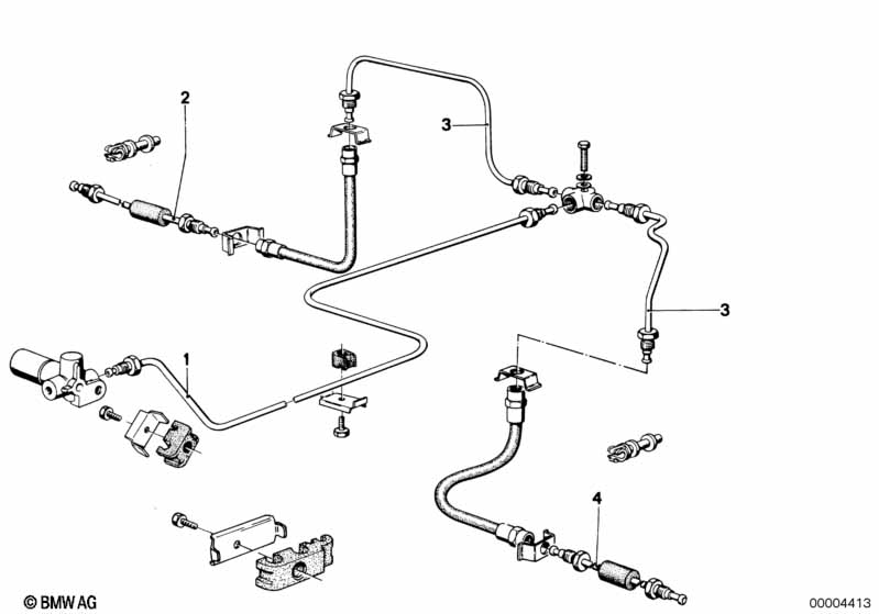Brake pipe rear