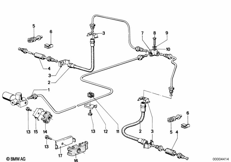 Brake pipe rear/mounting
