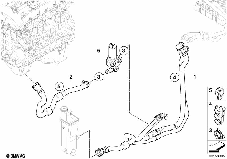 Genuine BMW 17123448462 E83 Hose F Radiator And Engine Return (Inc. X3 3.0i, X3 3.0si & X3 2.5si) | ML Performance UK Car Parts