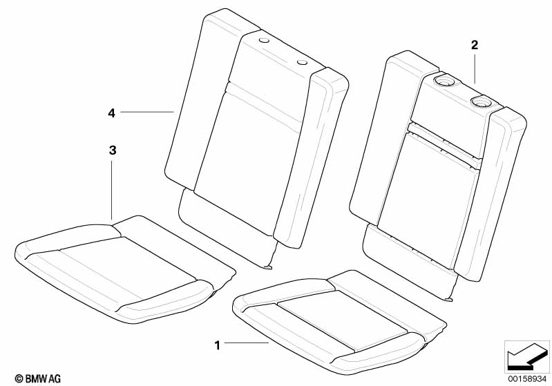 Genuine BMW 52307170100 E70 Right Backrest Upholstery (Inc. X5) | ML Performance EU Car Parts