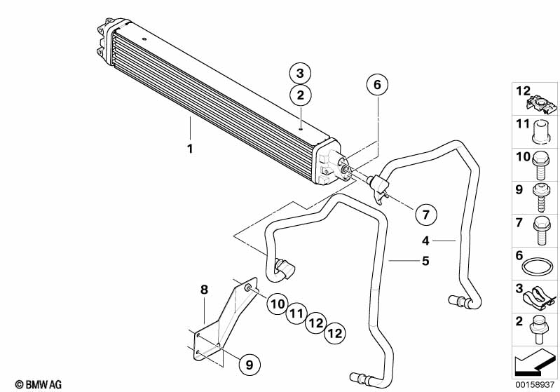 Genuine BMW 17227966262 E65 Bracket, Oil Cooler Line (Inc. ALPINA B7) | ML Performance UK Car Parts