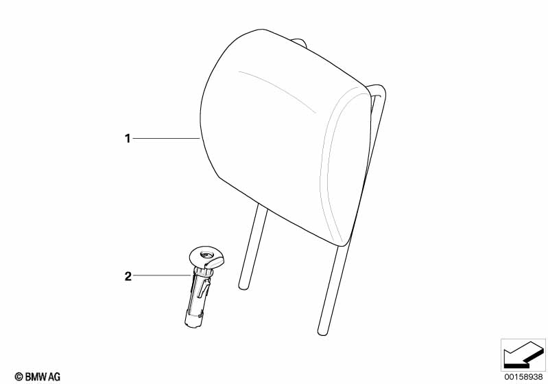 Genuine BMW 52109150995 E70 Headrest Leather SCHWARZ (Inc. X5) | ML Performance EU Car Parts