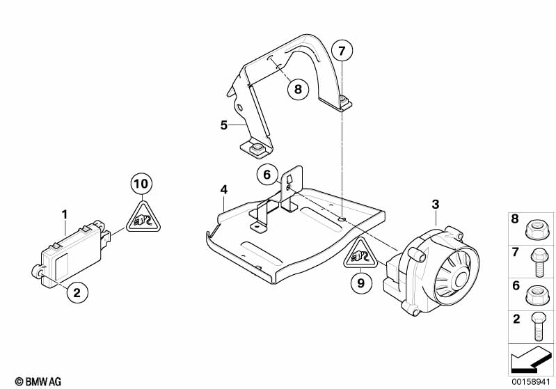 Genuine BMW 65756949084 E93 Bracket Alternative Power Siren (Inc. 323i) | ML Performance UK Car Parts