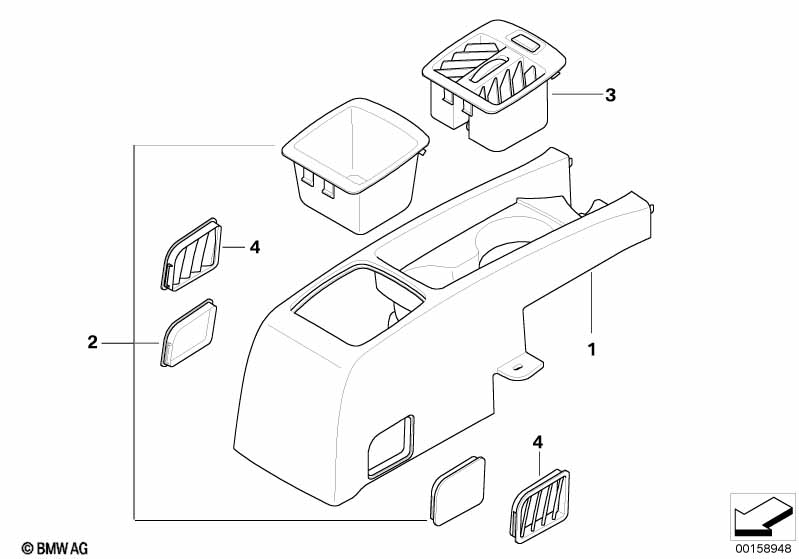 Genuine BMW 52309115741 F15 G05 E70 Grill, Air Discharge, Left (Inc. X5) | ML Performance EU Car Parts