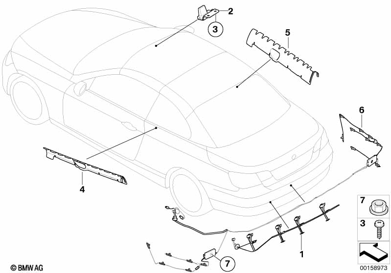 Genuine BMW 65206947216 E93 Antenna, Bumper-Mounted, Fm (Inc. 325i, 320i & 323i) | ML Performance EU Car Parts