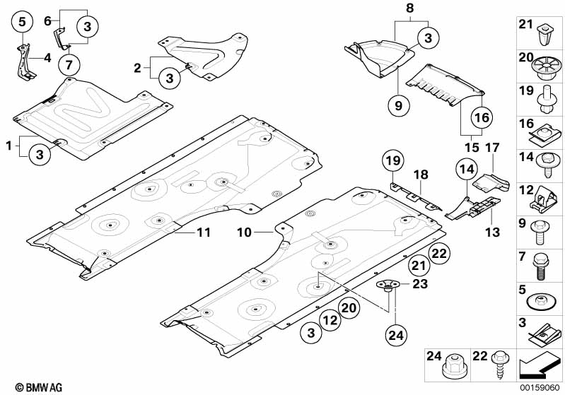 Genuine BMW 51757163562 E91 E90 Underfloor Coating, Center Front (Inc. 318i, X1 28i & 335is) | ML Performance EU Car Parts
