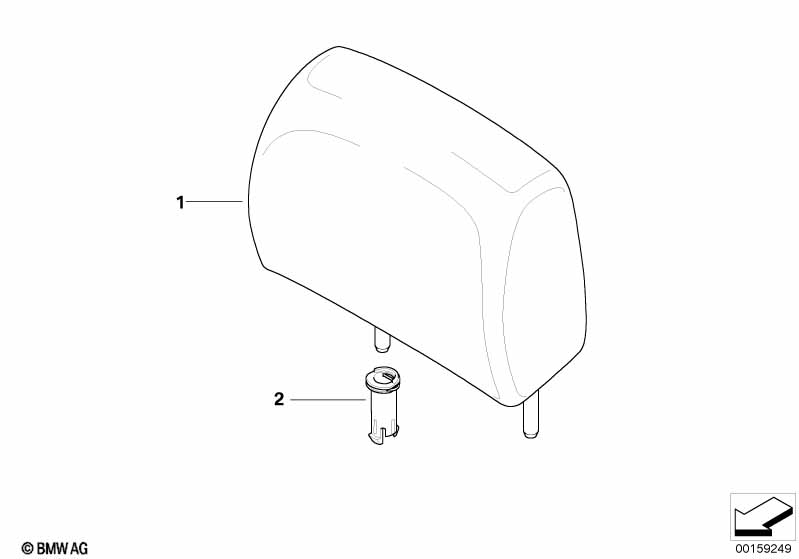 Genuine BMW 52209112412 E93 Headrest Leather CREAMBEIGE (Inc. 330d, 320i & 330i) | ML Performance EU Car Parts