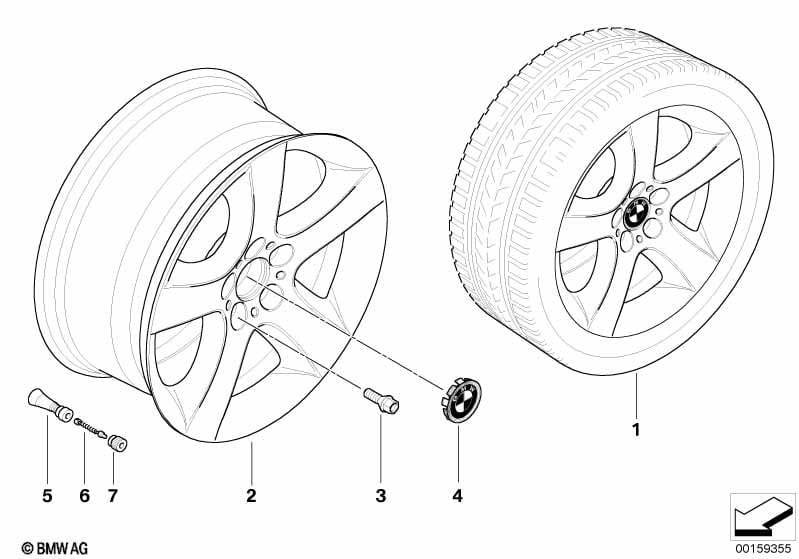 BMW LA wheel, star spoke 212