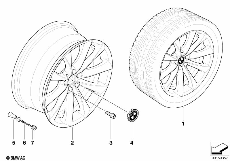 BMW LA wheel, V-spoke 239