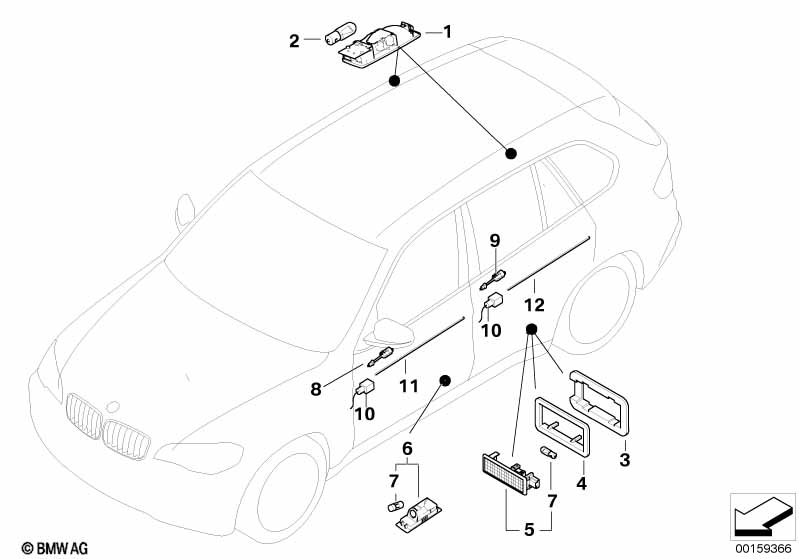 Genuine BMW 63319128817 E70 Optical Conductor, Door Panel, Left Rear (Inc. X5) | ML Performance EU Car Parts