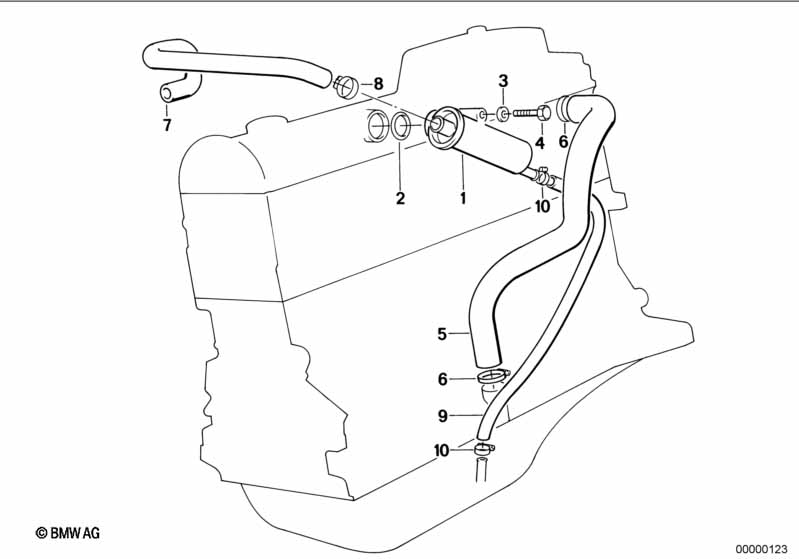 Genuine BMW 11152241626 E34 Hose (Inc. 524td) | ML Performance UK Car Parts