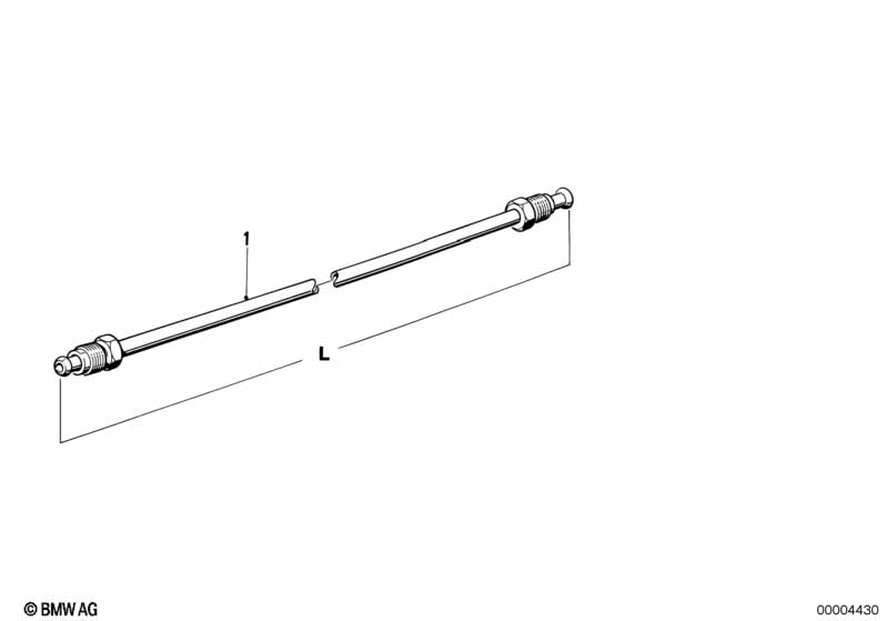 Brake pipe-straight version