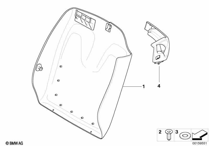 Genuine BMW 52109129408 E93 Rear Panel With Net Bag Right GRAU (Inc. 318i, 320d & 330i) | ML Performance EU Car Parts