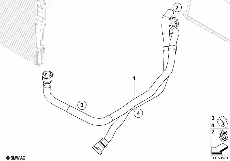 Water hose inlet/outlet