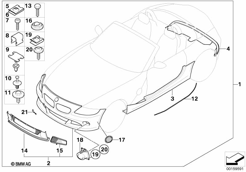 Genuine BMW 51717055847 E85 E86 E89 Clip (Inc. Z4) | ML Performance UK Car Parts