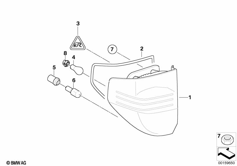 Genuine BMW 63213448997 E83 Seal, Rear Light, Side Panel (Inc. X3 3.0i) | ML Performance UK Car Parts