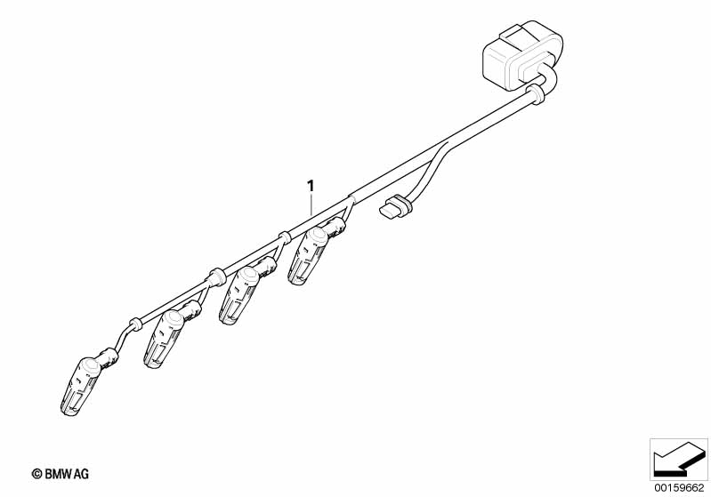 Wiring harness, engine glow plug module