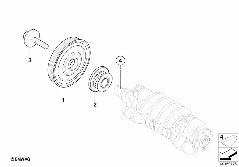 Genuine BMW 11217805950 R56 Woodruff Key 18,5X6 (Inc. One D & Cooper D) | ML Performance US Car Parts