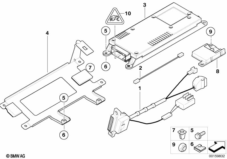Genuine BMW 84136908459 E39 Bracket Transmitter-Receiver (Inc. 530i, 530d & 540i) | ML Performance EU Car Parts