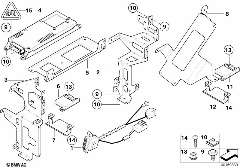Genuine BMW 84136913304 E46 Bracket Transmitter-Receiver (Inc. 316i, 316i 1.6 & 330Ci) | ML Performance EU Car Parts