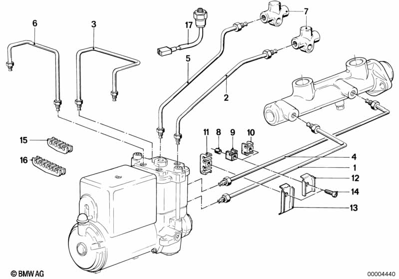 Brake pipe front ABS