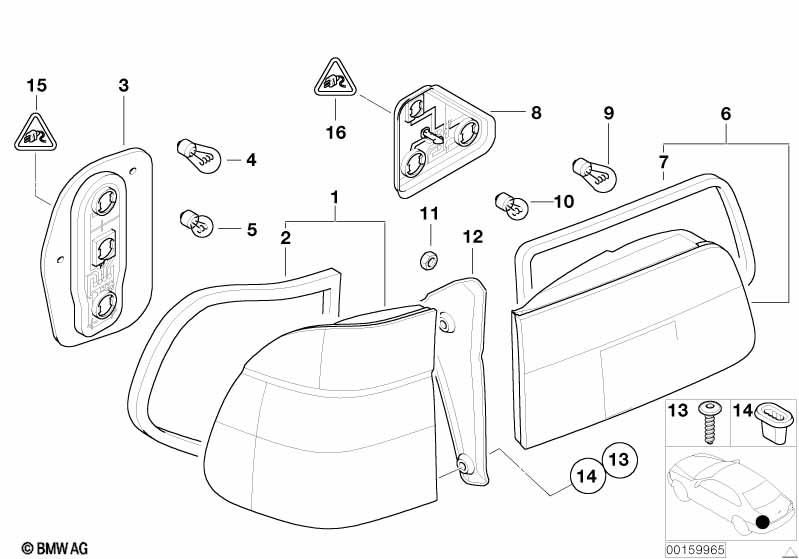 Genuine BMW 63218371332 E39 Seal, Rear Light,Luggage-Compartment Lid (Inc. 528i) | ML Performance UK Car Parts