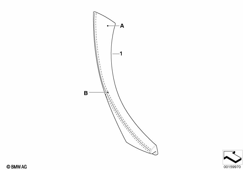 Indiv. clip for door handle, inside rear