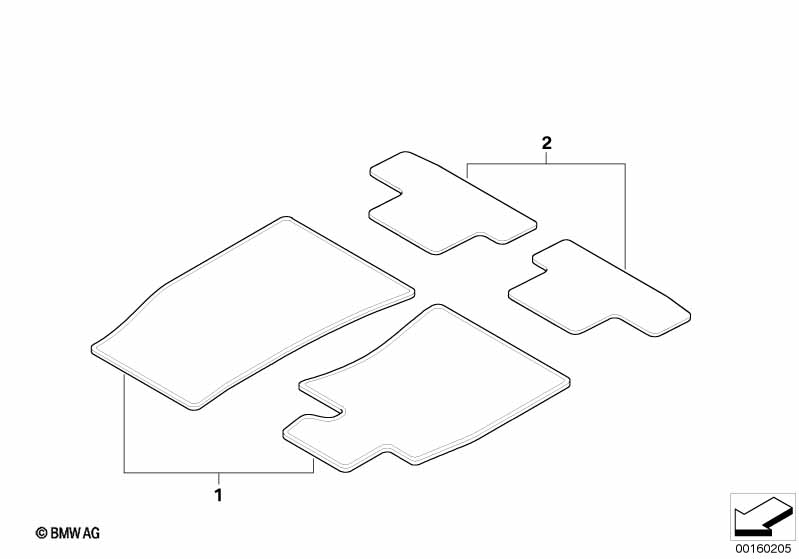 Retrofit footmats, textile