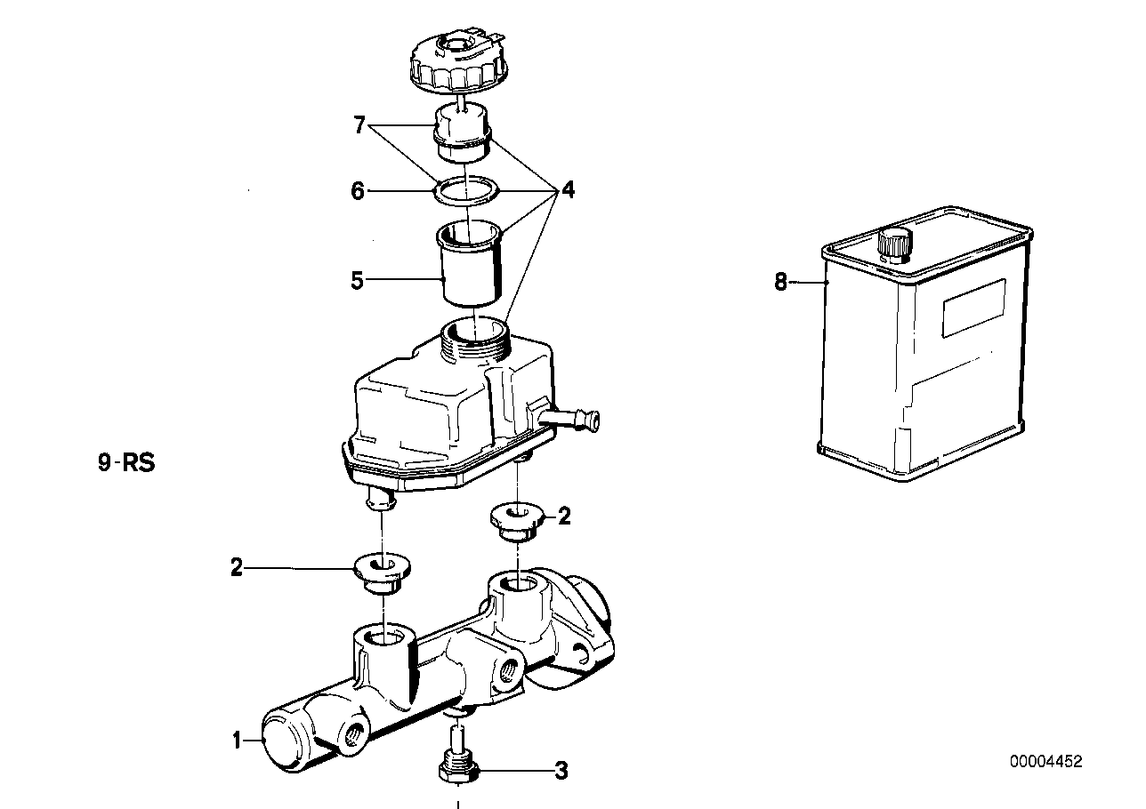 Brake master cylinder/expansion tank