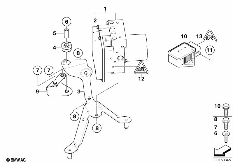 Genuine BMW 34516783367 E60 E61 Rp Hydraulic Unit Dsc (Inc. 530xd, 525xi & 535xi) | ML Performance EU Car Parts