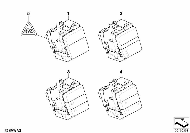 Switch center, center console, left